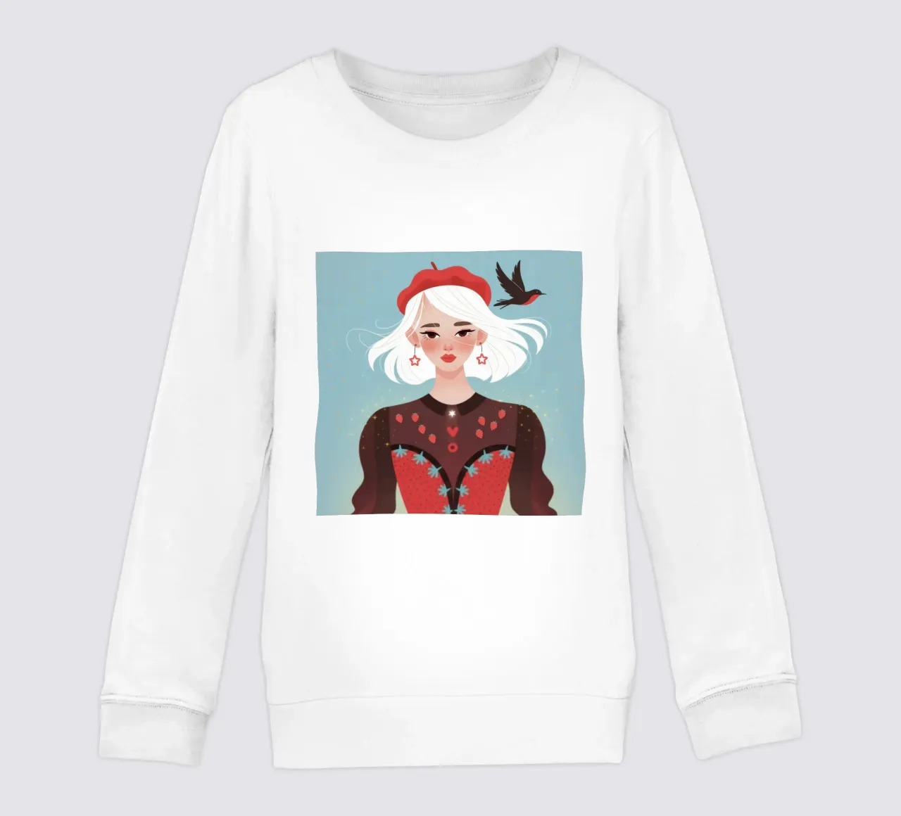 Vintage Chic Portrait kids sweatshirt by Lumina Vision