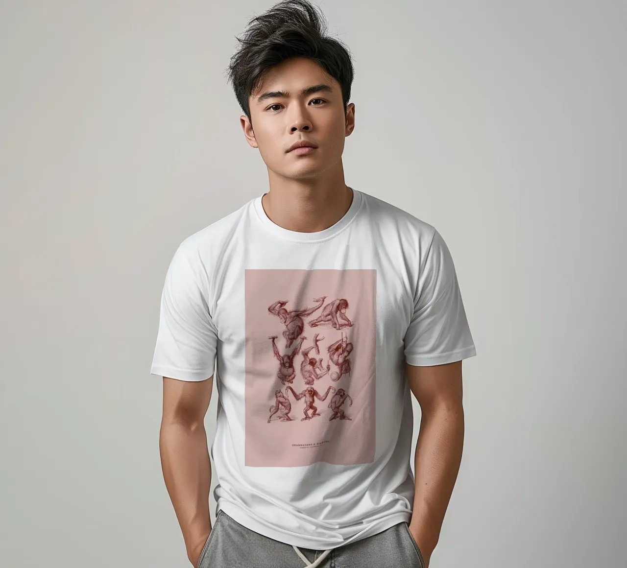 Orangutans and Gibbons II t-shirt da Flora & Fauna