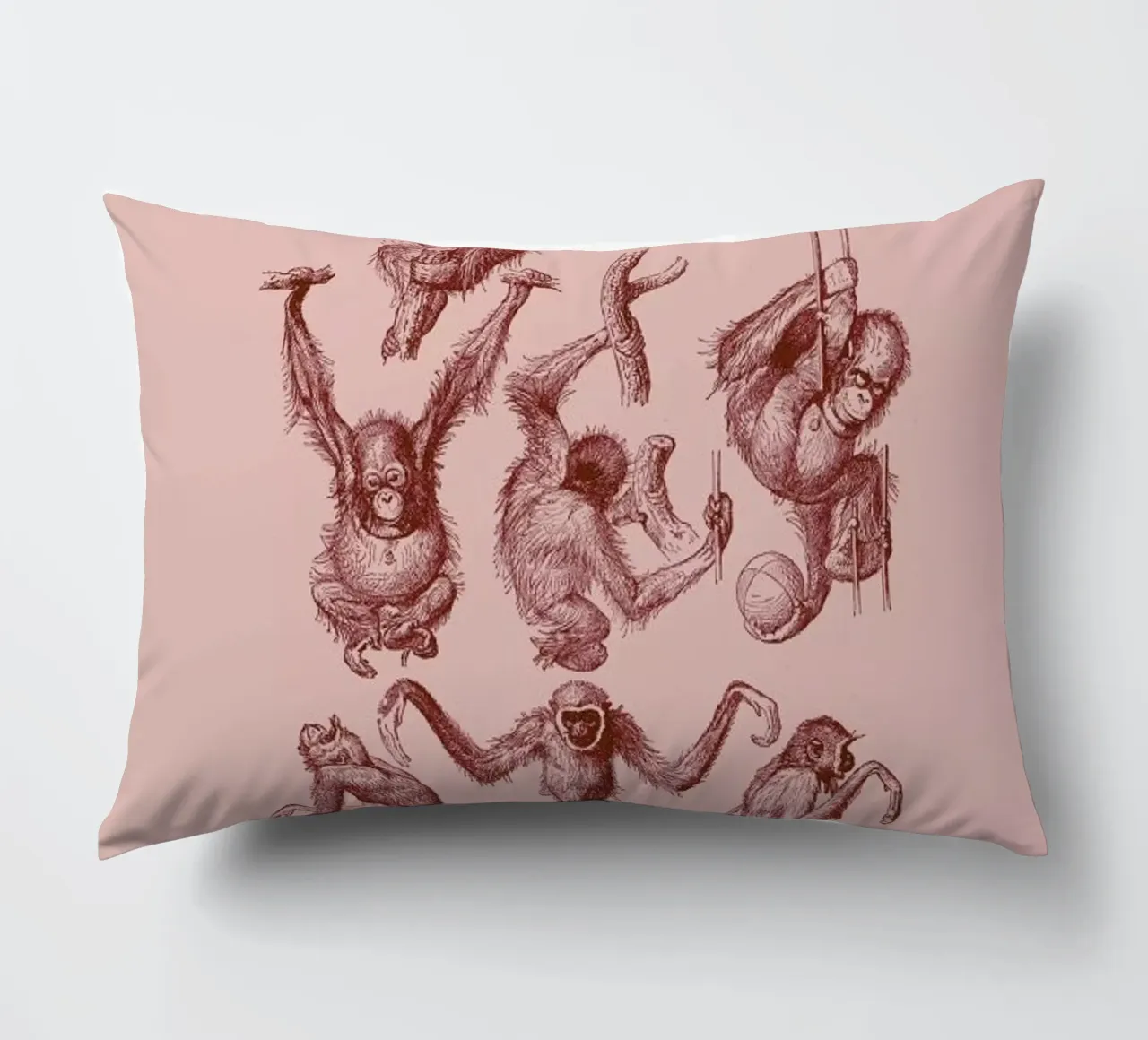 Orangutans and Gibbons II cuscino da Flora & Fauna