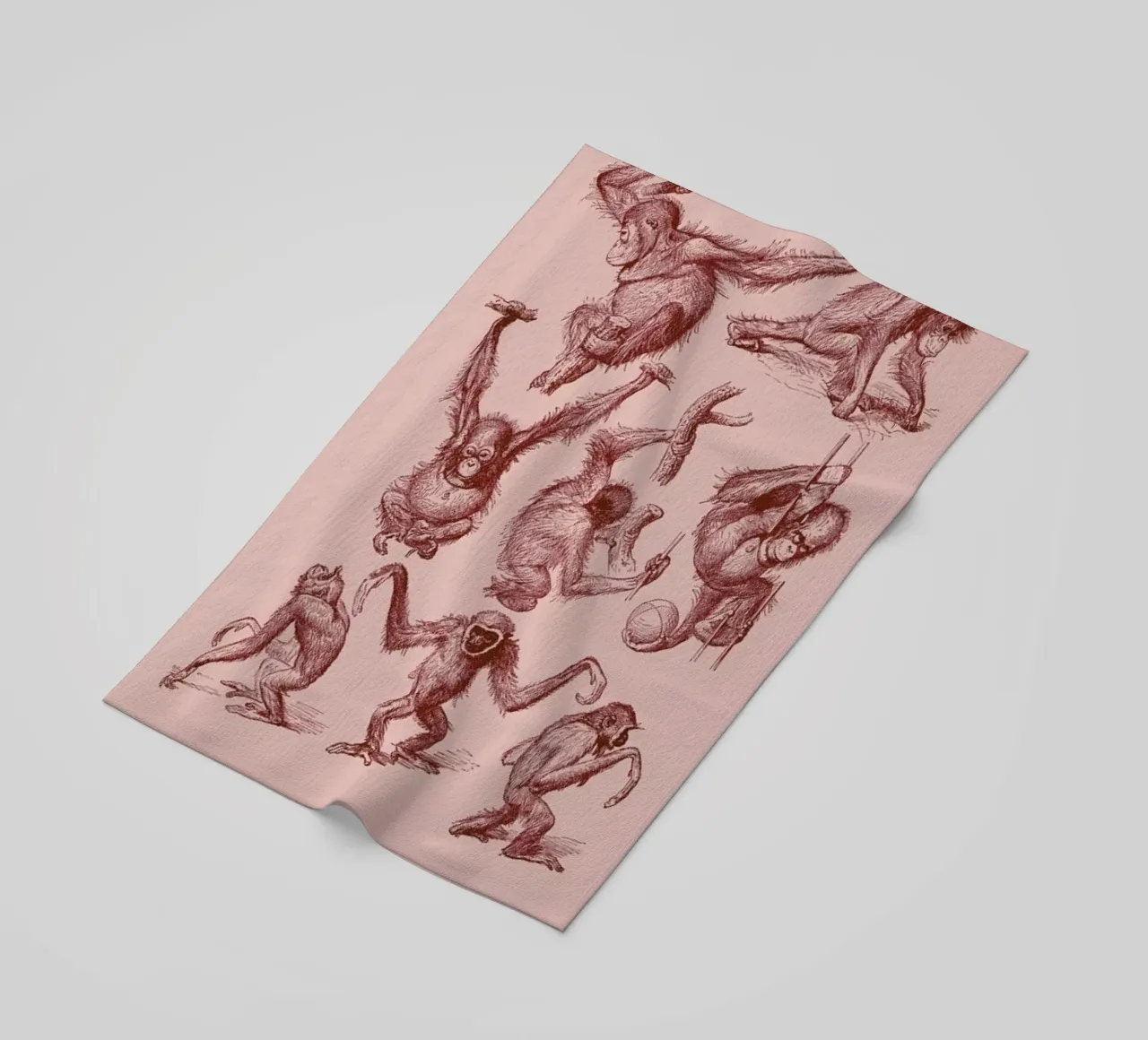 Orangutans and Gibbons II telo mare da Flora & Fauna