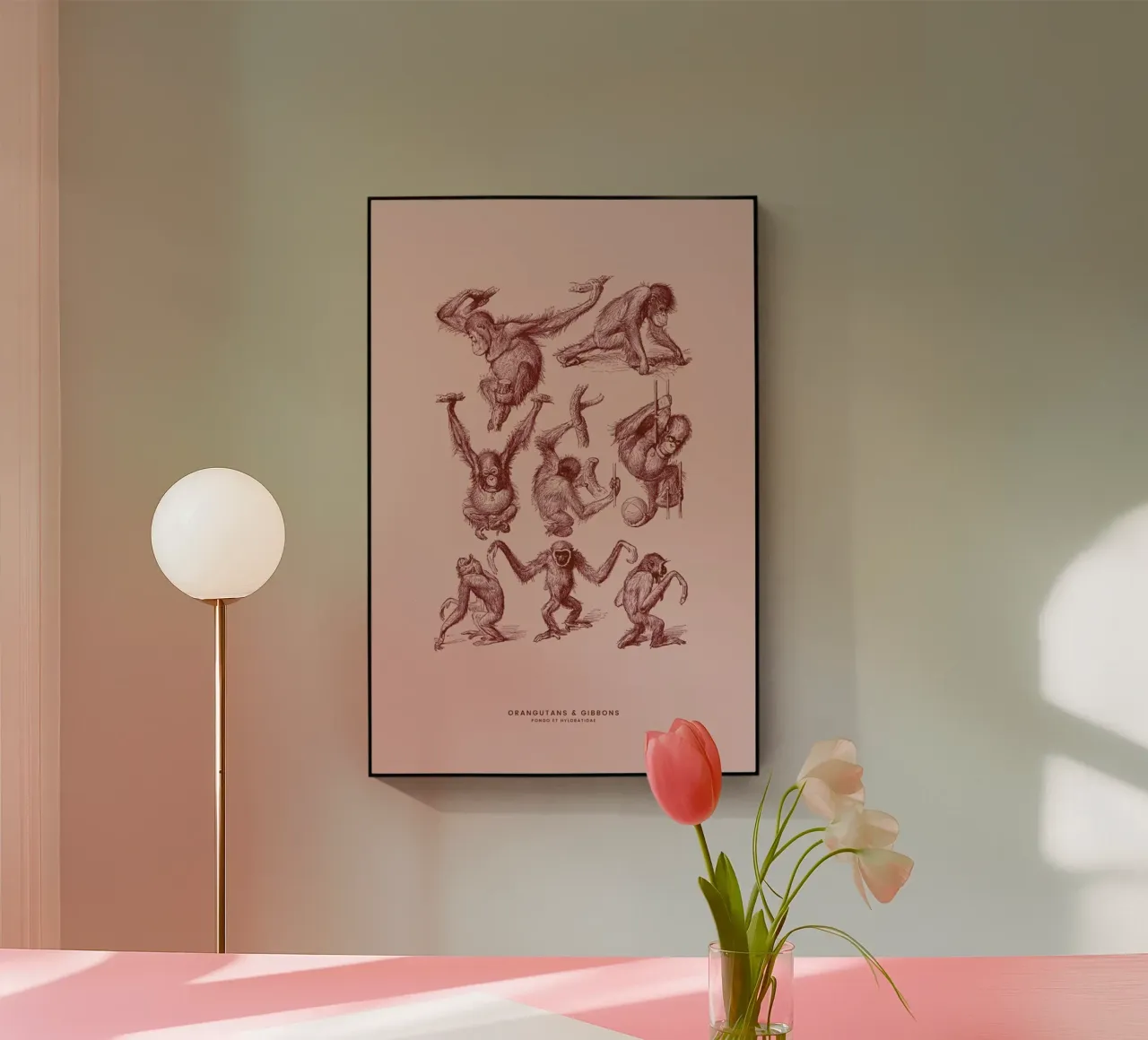 Orangutans and Gibbons II plexiglass da Flora & Fauna