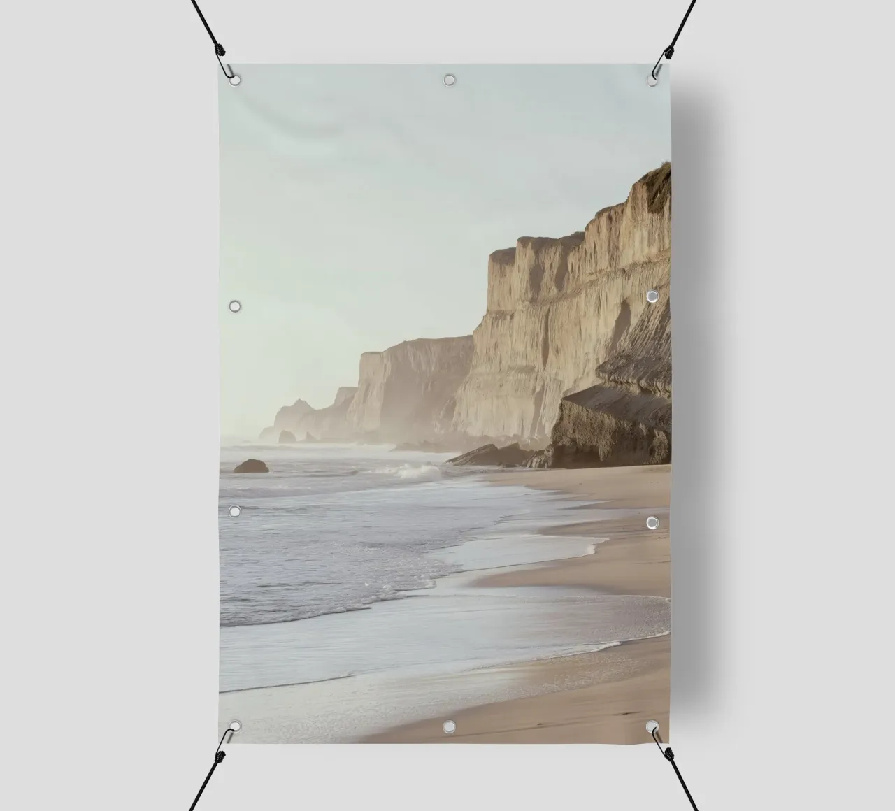 Art des falaises côtières et de la vue sur l'océan bâche pvc de Indigo Tides Art