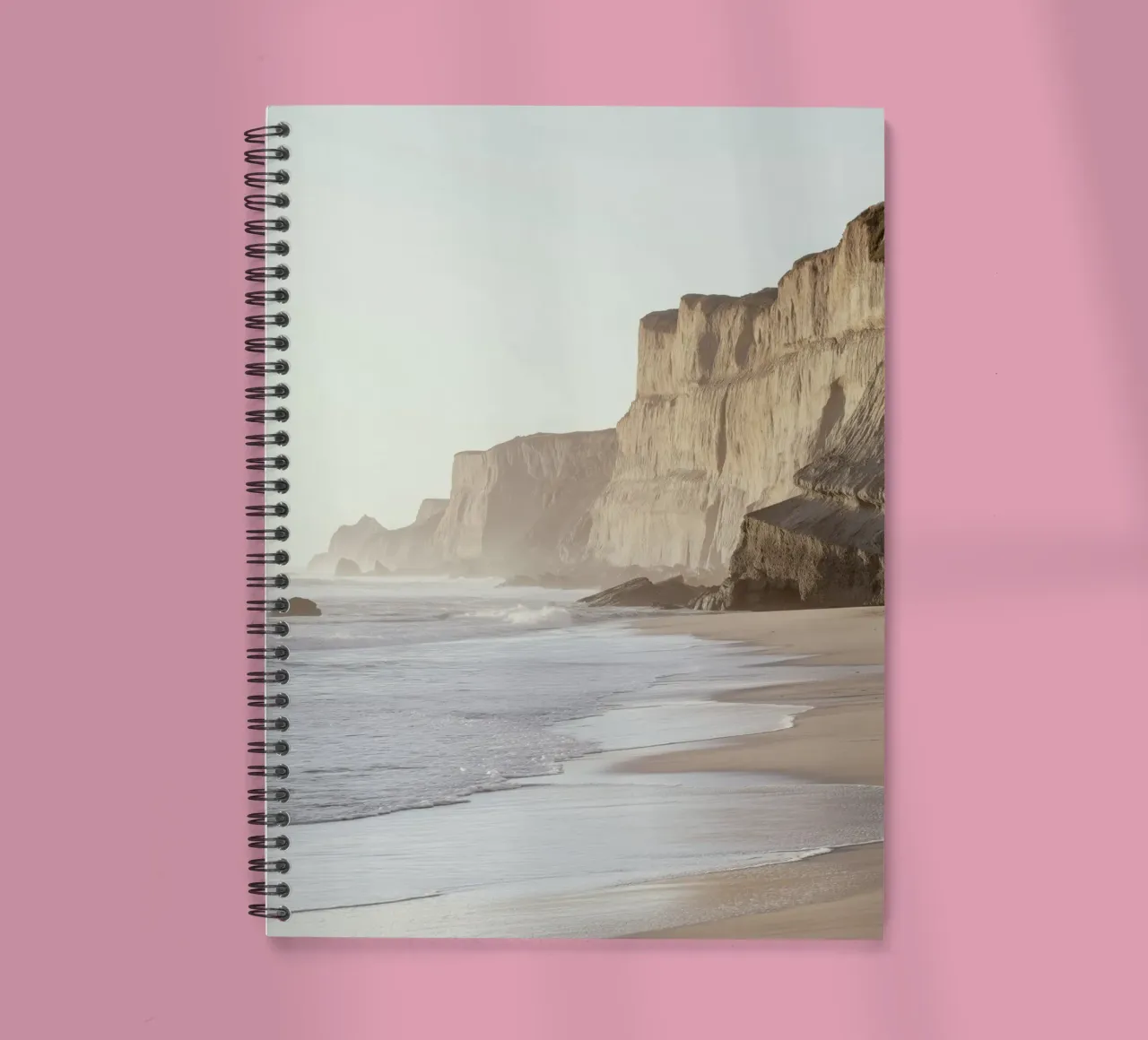 Coastal Cliffs Ocean View Art spiral notebook by Indigo Tides Art