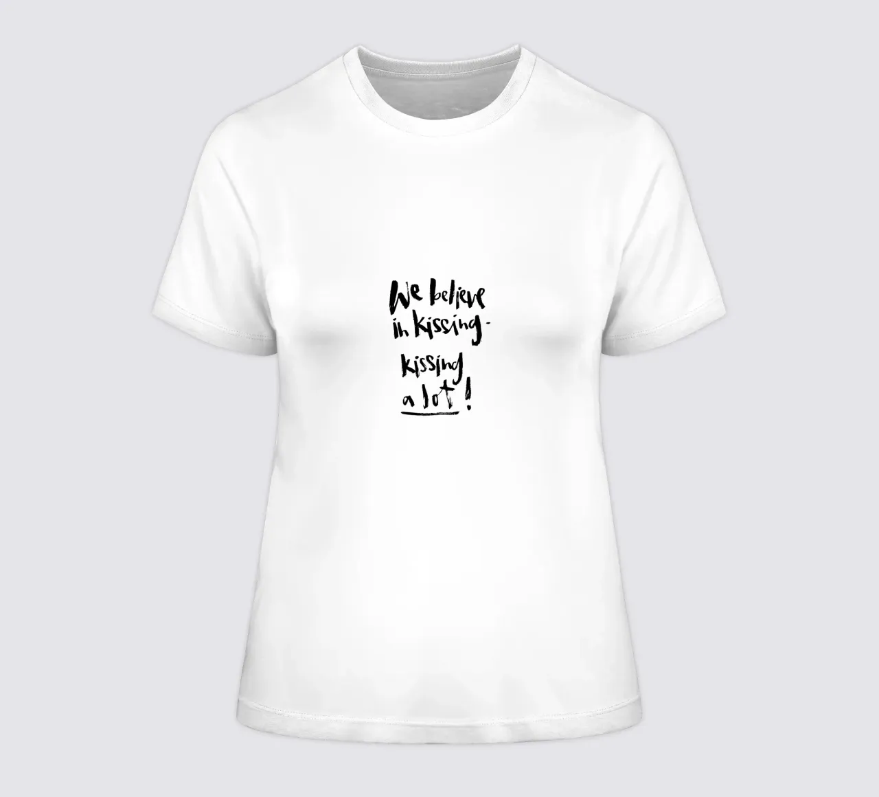 Kissing a Lot women's fitted t-shirt by Brushmeetspaper