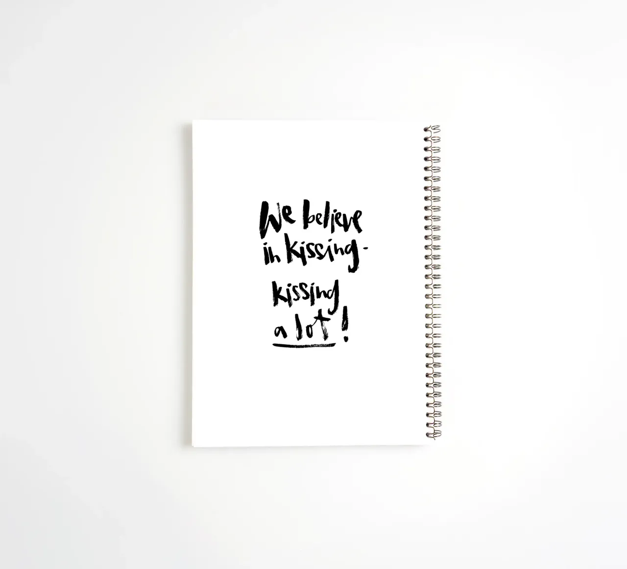 Kissing a Lot spiral notebook by Brushmeetspaper