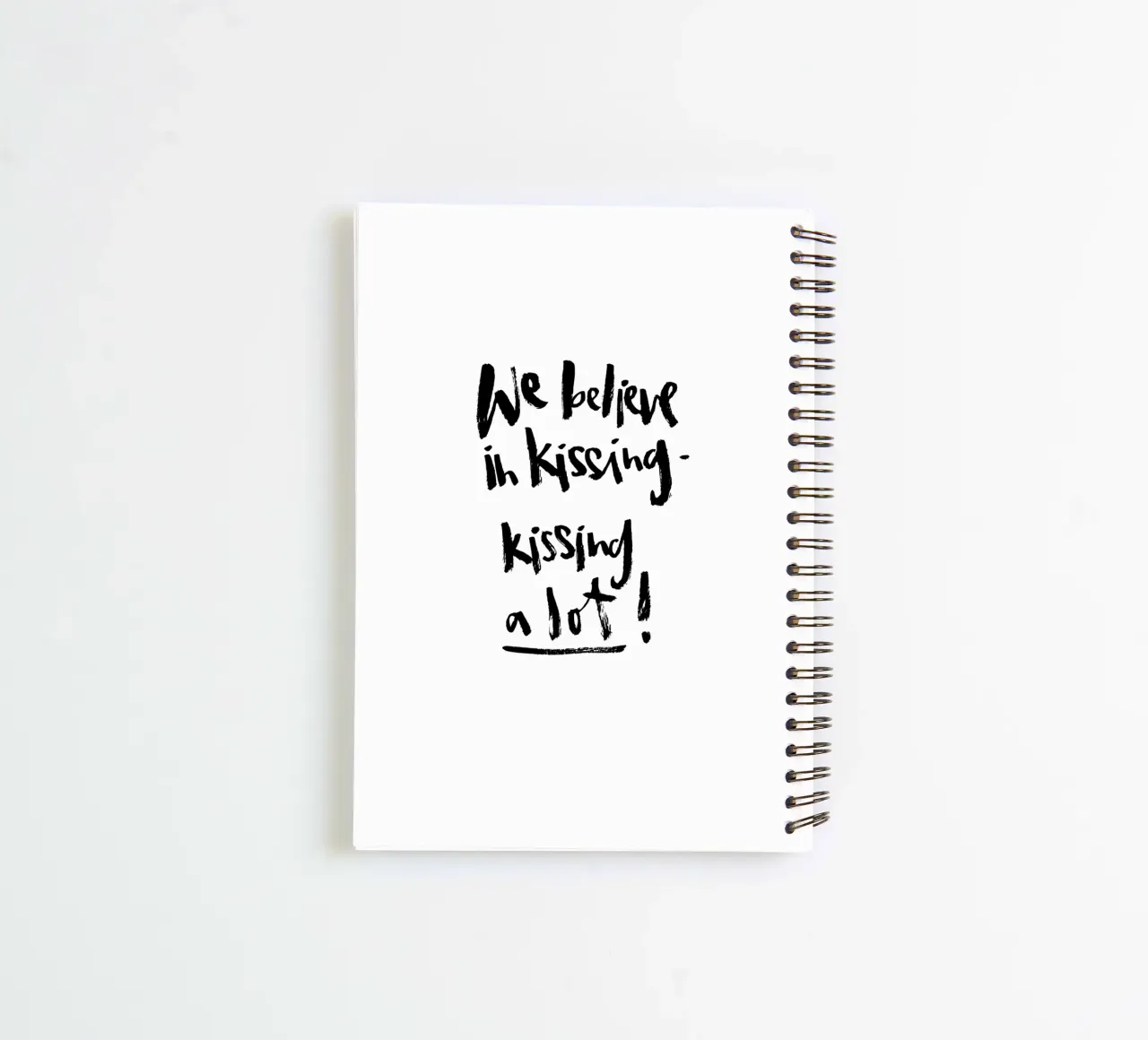 Kissing a Lot spiral notebook by Brushmeetspaper