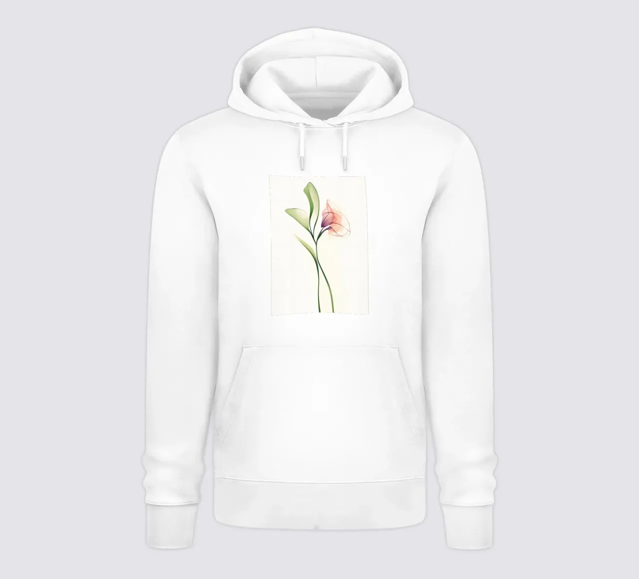 Orchidea minimalista felpa con cappuccio da Nicholas Campbell
