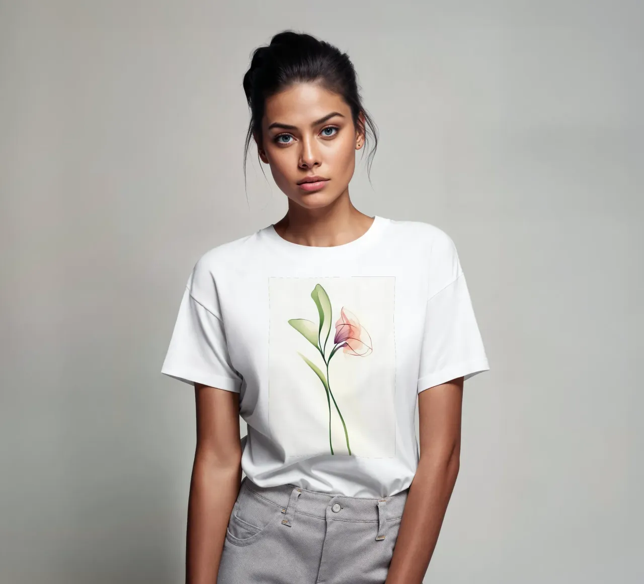 Orchidea minimalista t-shirt da Nicholas Campbell