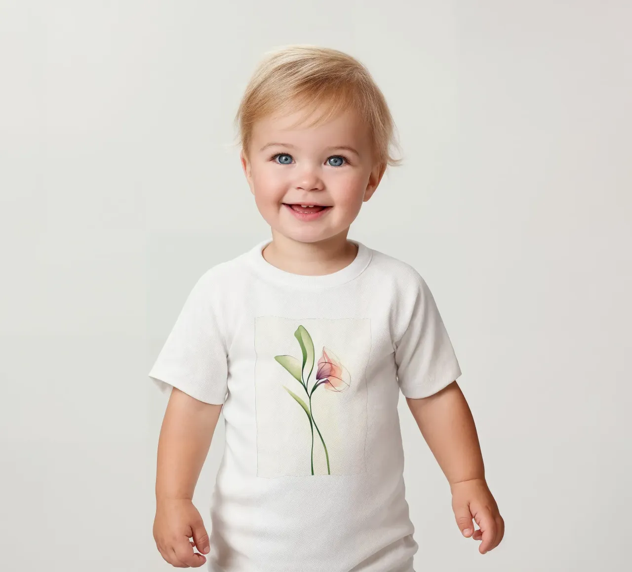 Orchidea minimalista maglietta neonato da Nicholas Campbell