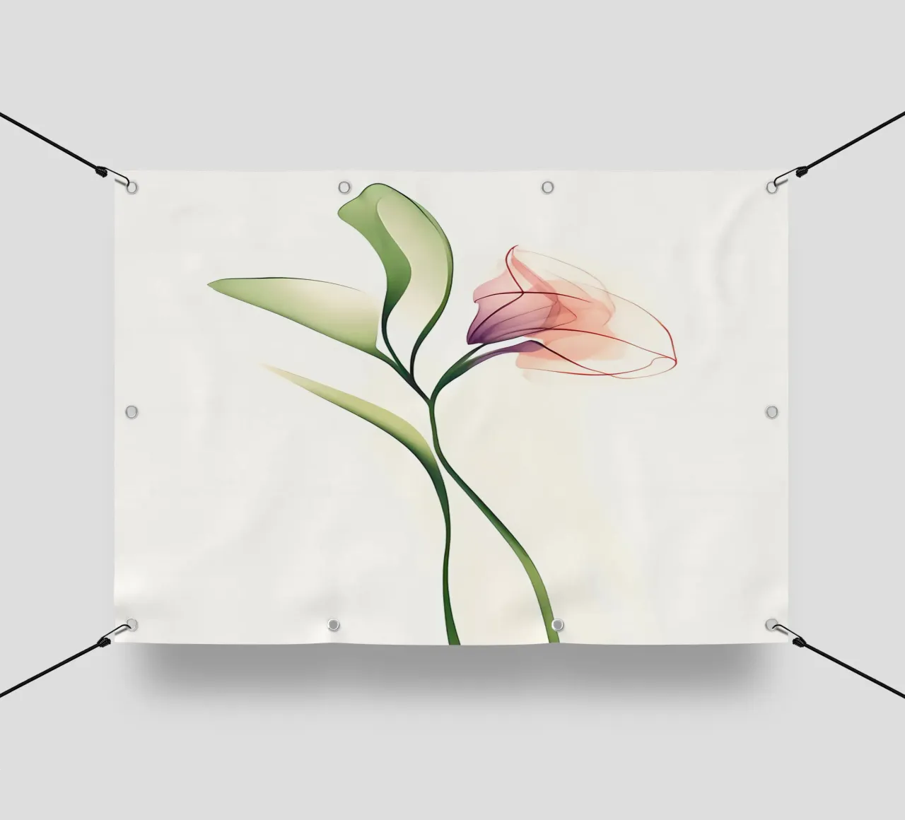 Orchidea minimalista telo in pvc da Nicholas Campbell