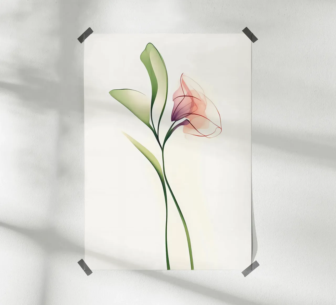 Orchidea minimalista carta hahnemühle da Nicholas Campbell