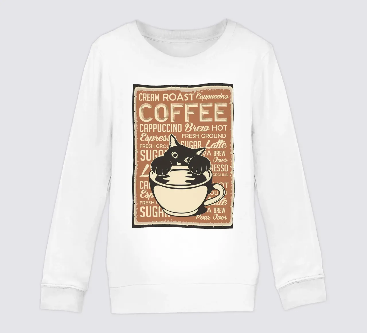 Gatto e caffè 4 felpa bambino da Bartosz Powalka