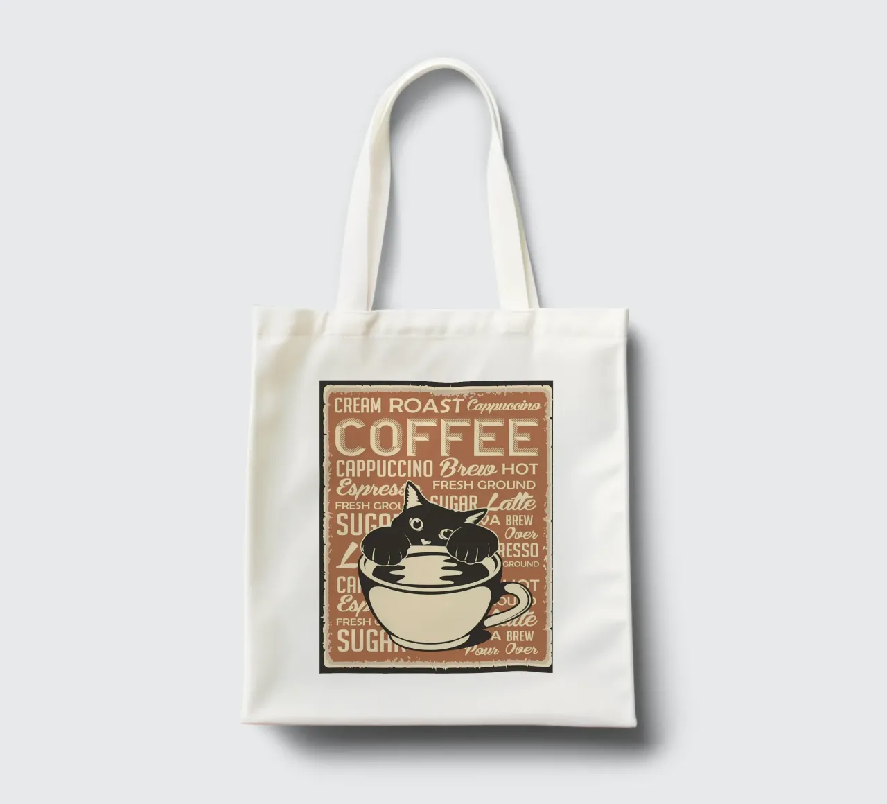 Gatto e caffè 4 borsa in juta da Bartosz Powalka