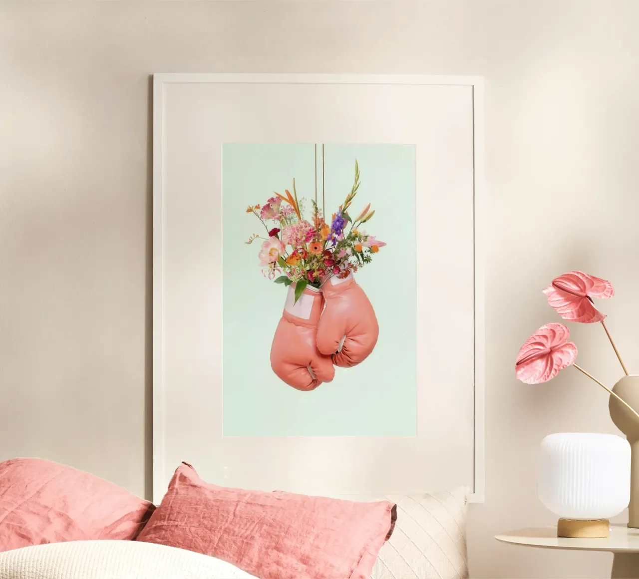 Flower Power poster con telaio in legno da Paul Fuentes Design