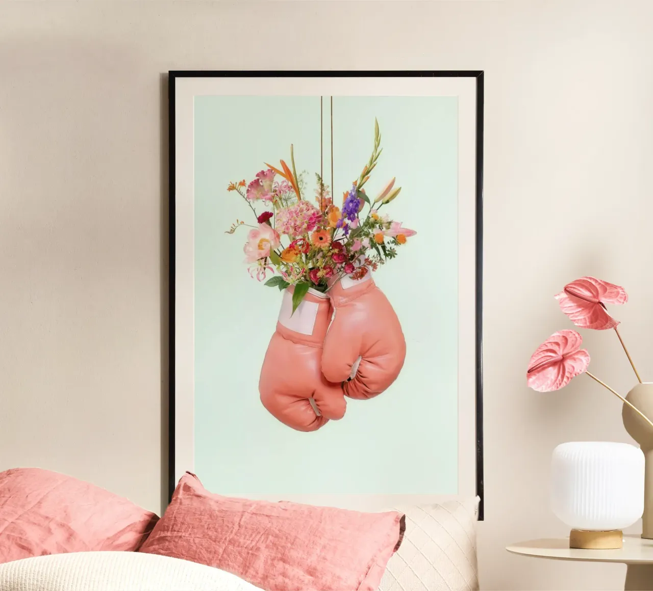 Flower Power poster con telaio in legno da Paul Fuentes Design