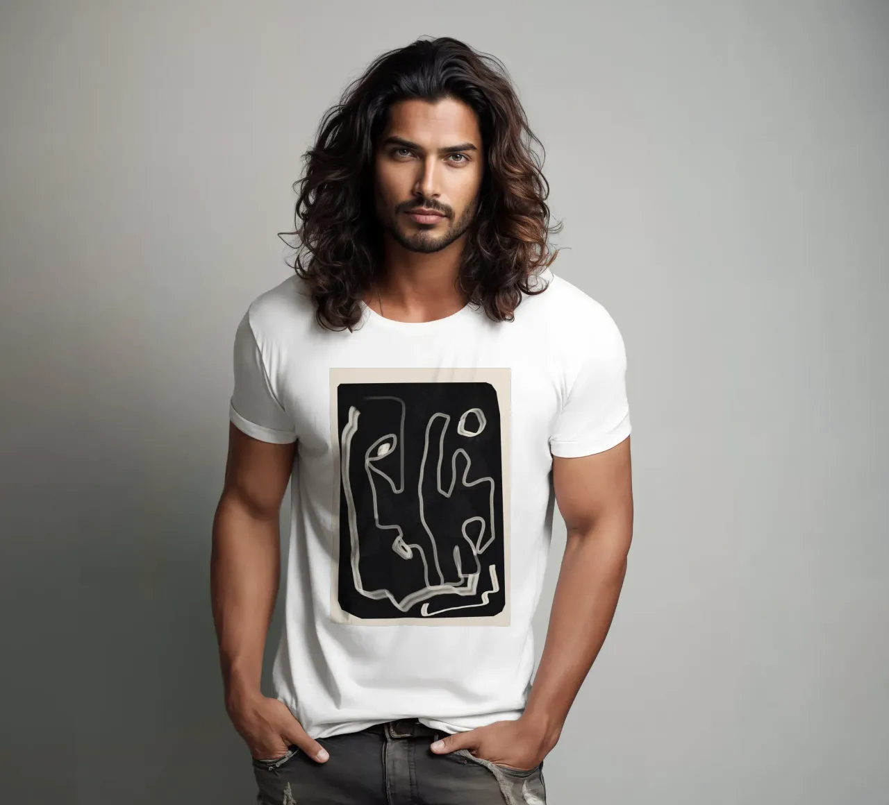 Abstract Loose Line 1 t-shirt da Flow Line