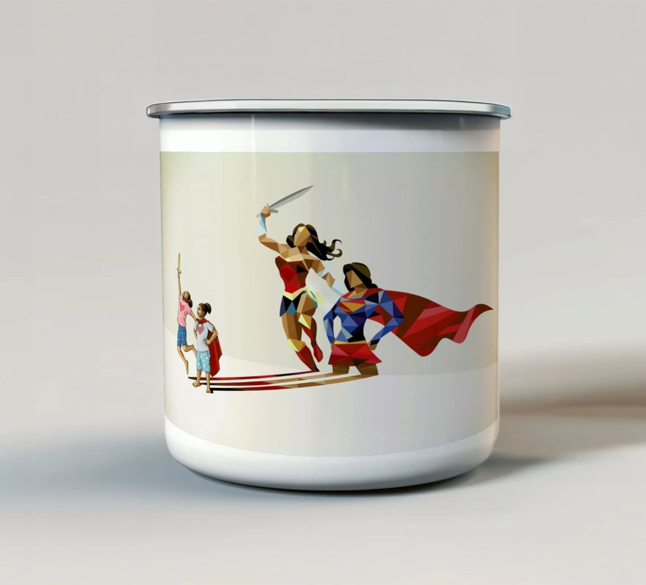 Super Shadows Sisters In Arms tazza in smalto da Jason Ratliff