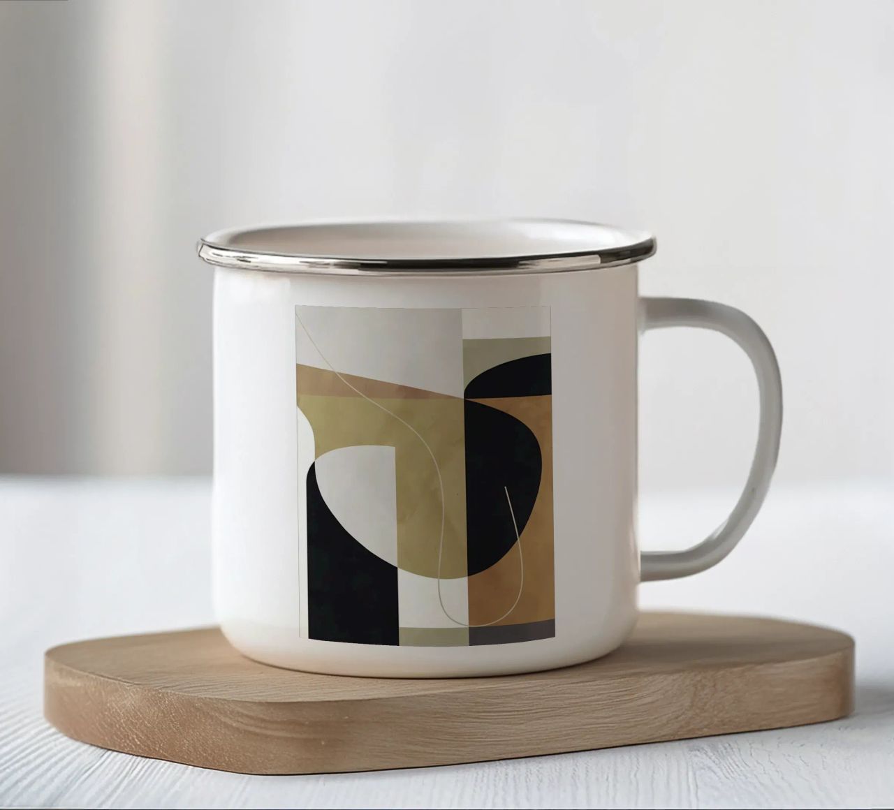 ASTRATTO GEOMETRICO 187A tazza in smalto da Aiden Garcia