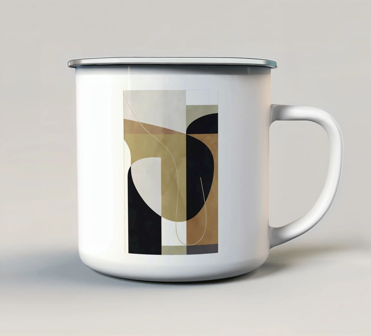 ASTRATTO GEOMETRICO 187A tazza in smalto da Aiden Garcia