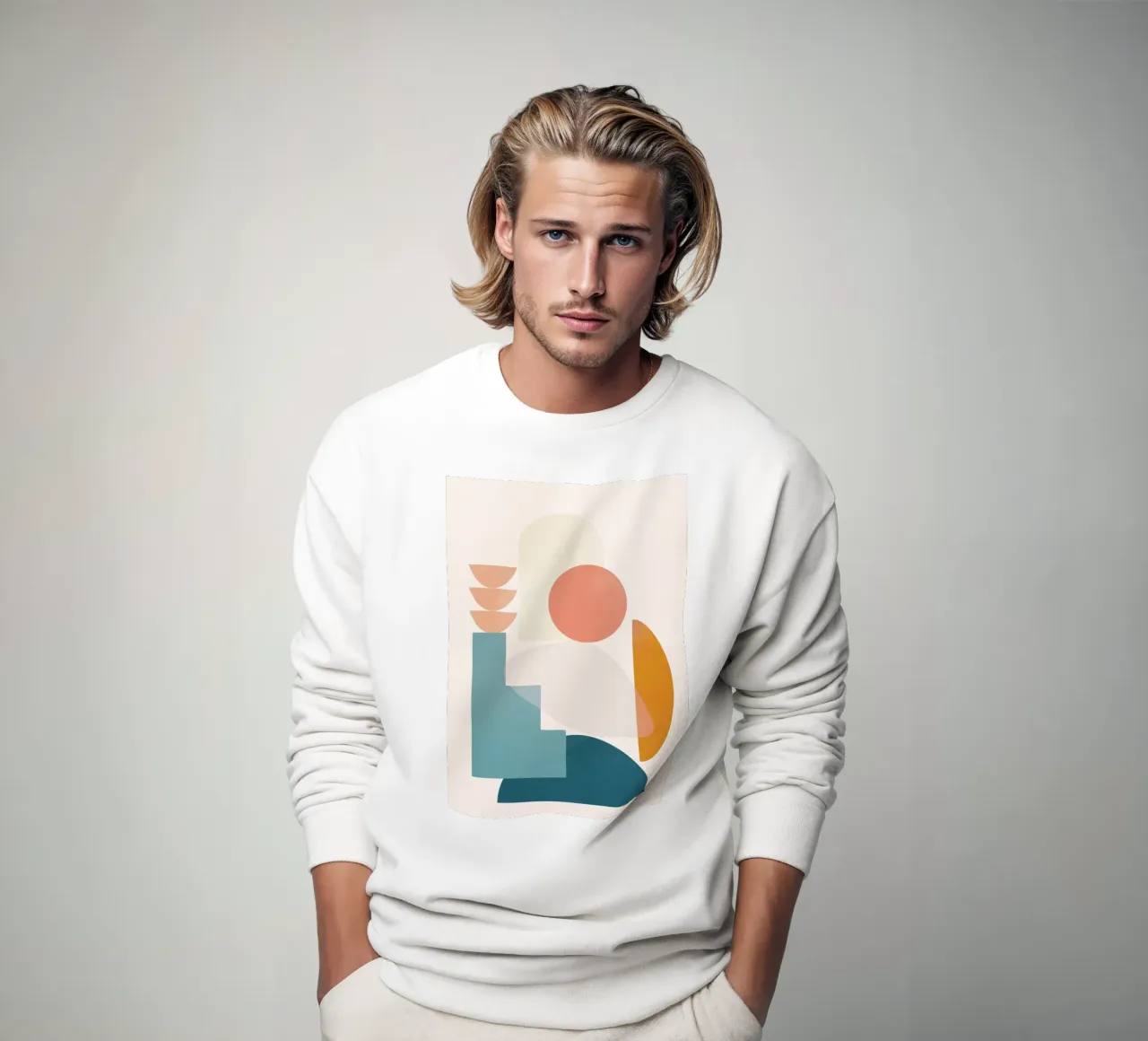 Playful Geometry 01 Sweatshirt von Flow Line