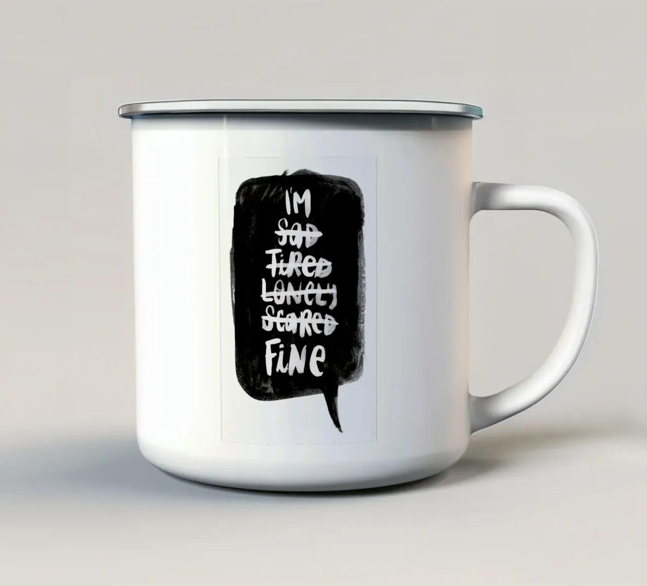 Im Fine tazza in smalto da Dead Language