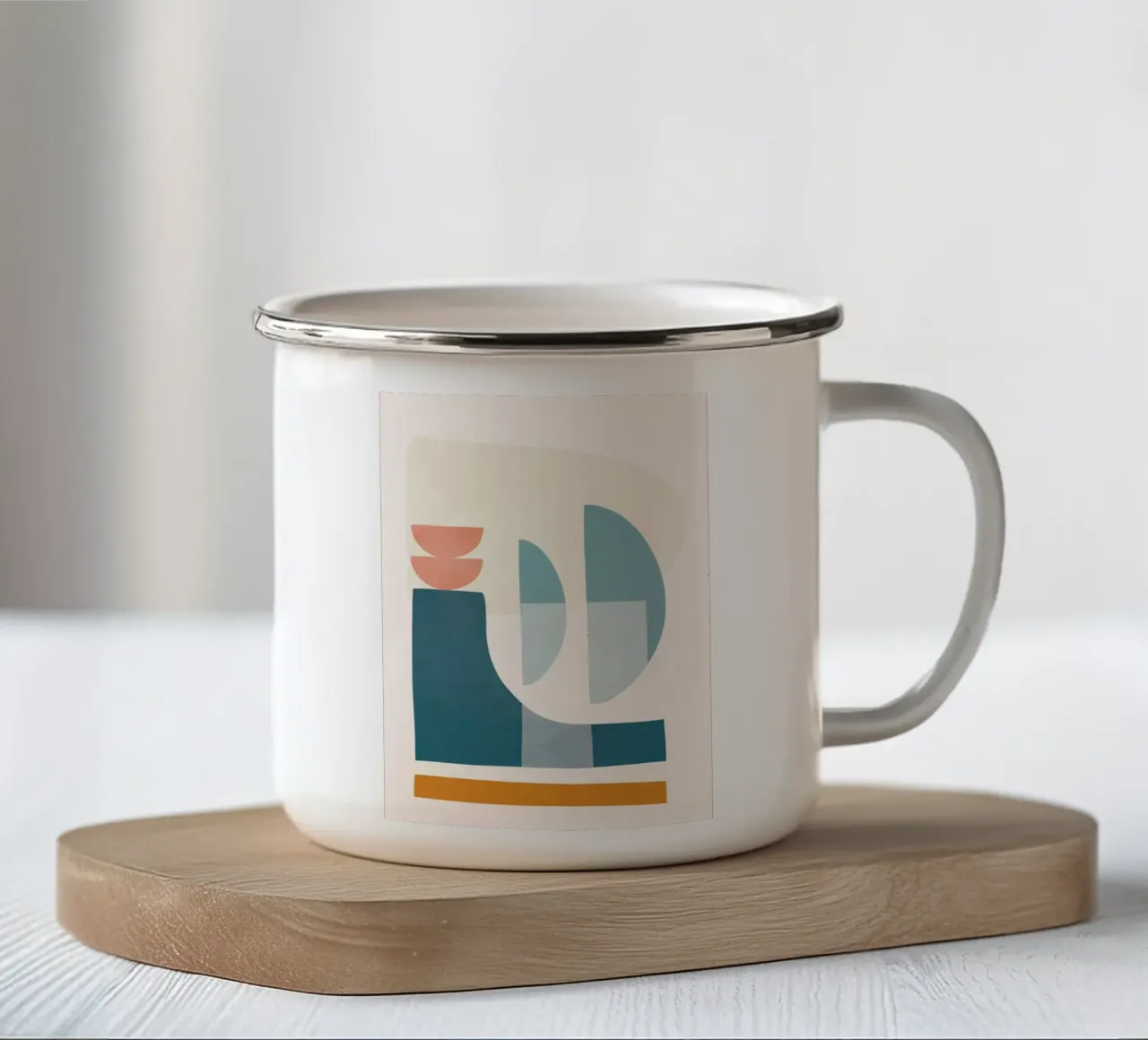 Playful Geometry 04 taza de esmalte de Flow Line