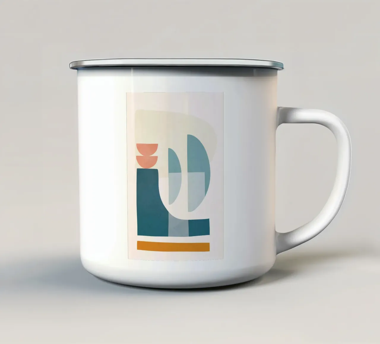 Playful Geometry 04 enamel mug by Flow Line