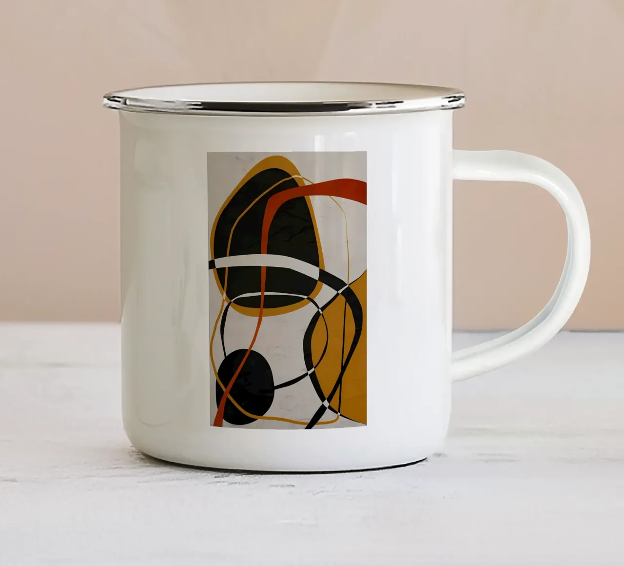 ASTRATTO ORGANICO 332A tazza in smalto da Aiden Garcia