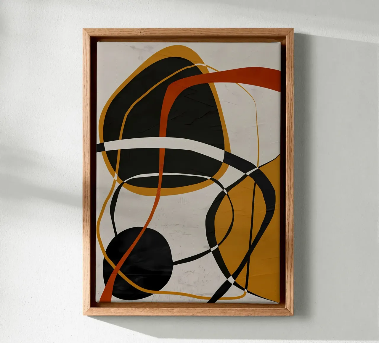 ORGANISCH ABSTRACT 332A canvas met Baklijst van Aiden Garcia