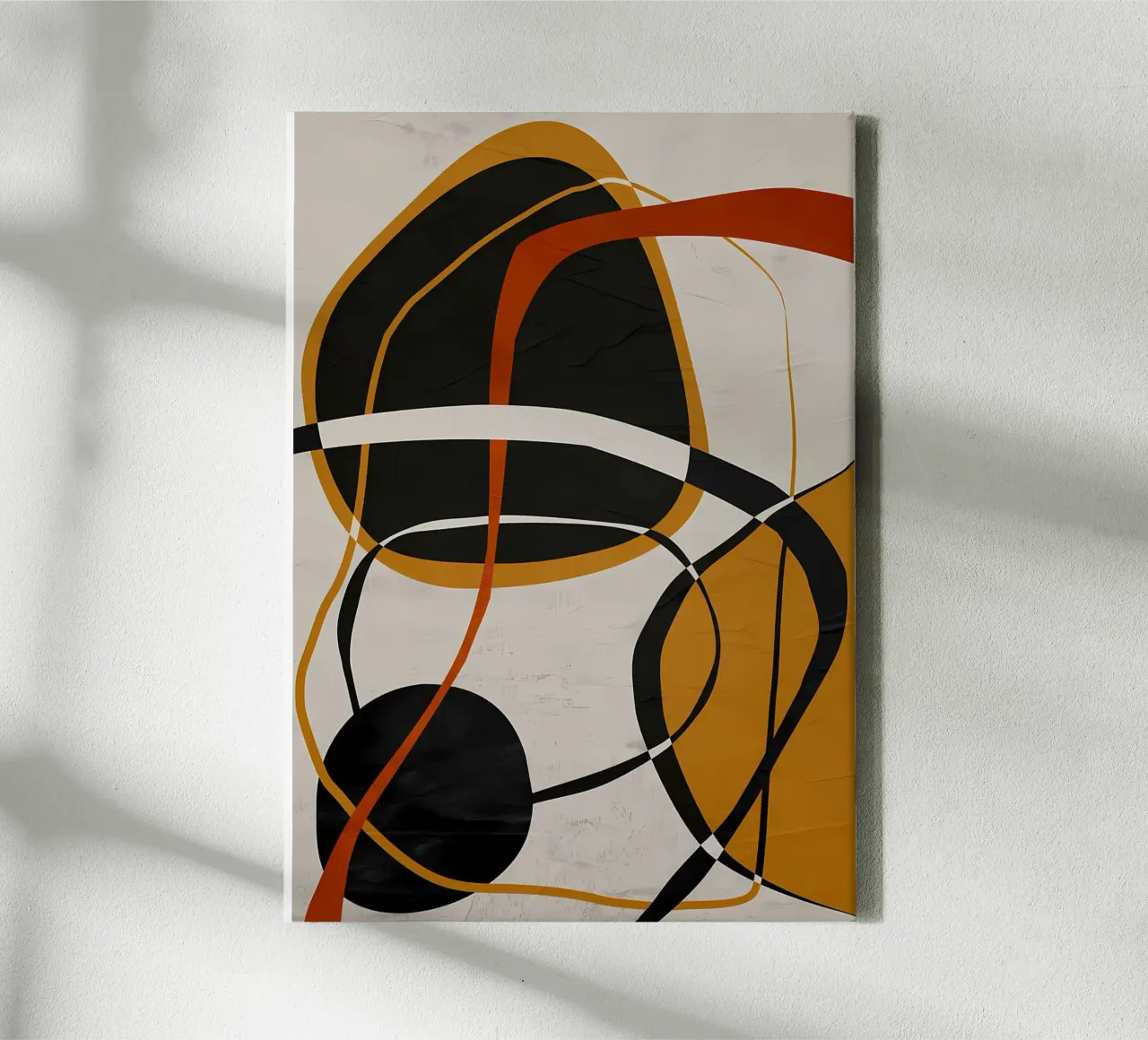 ORGANISCH ABSTRACT 332A canvas met Baklijst van Aiden Garcia