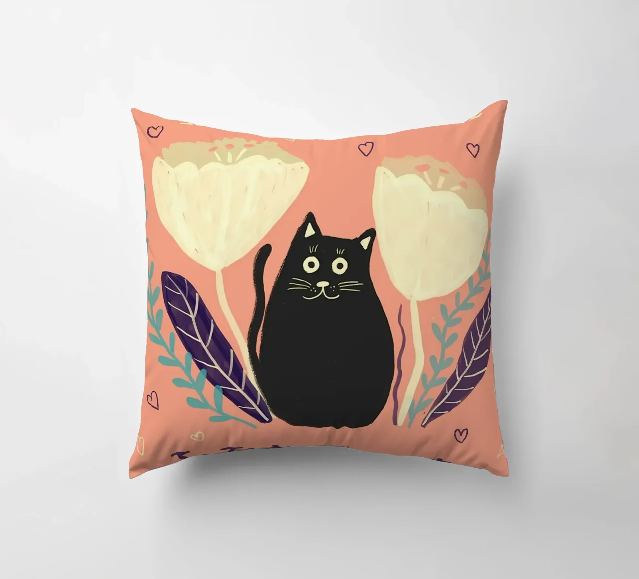 Gatto nero cuscino da Bartosz Powalka