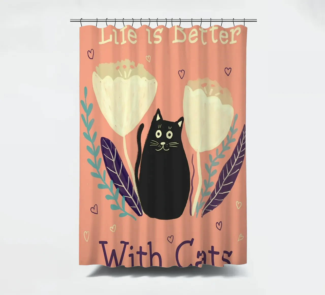 Gatto nero tenda da doccia da Bartosz Powalka