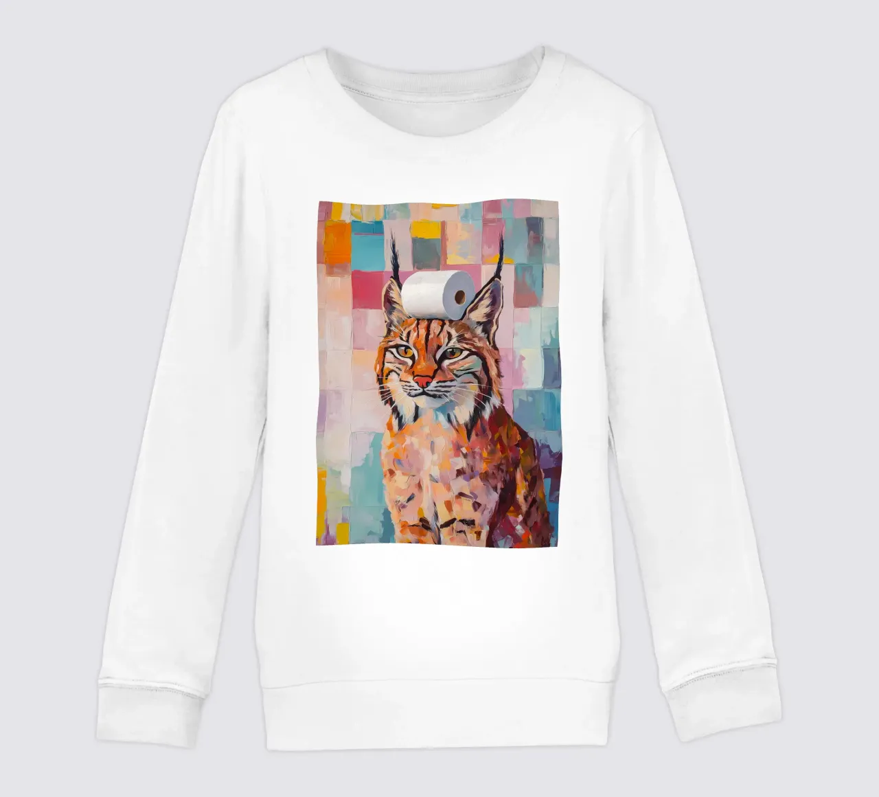 Lince con carta igienica felpa bambino da Adrian Patel