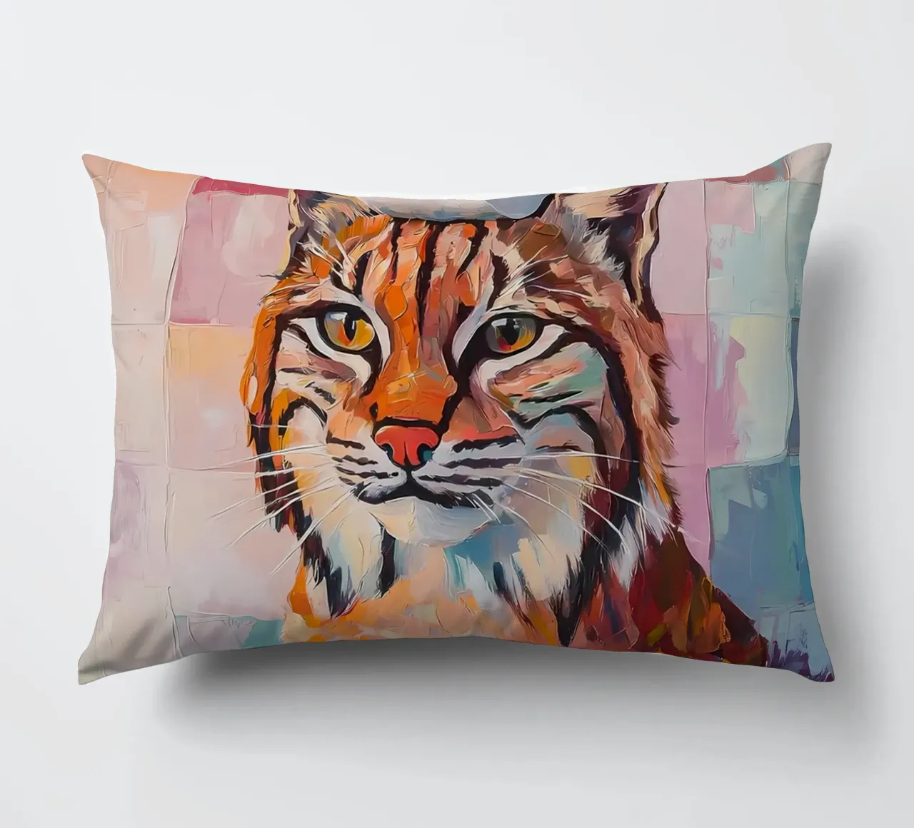 Lynx with Toilet Paper decorative cushion by Adrian Patel