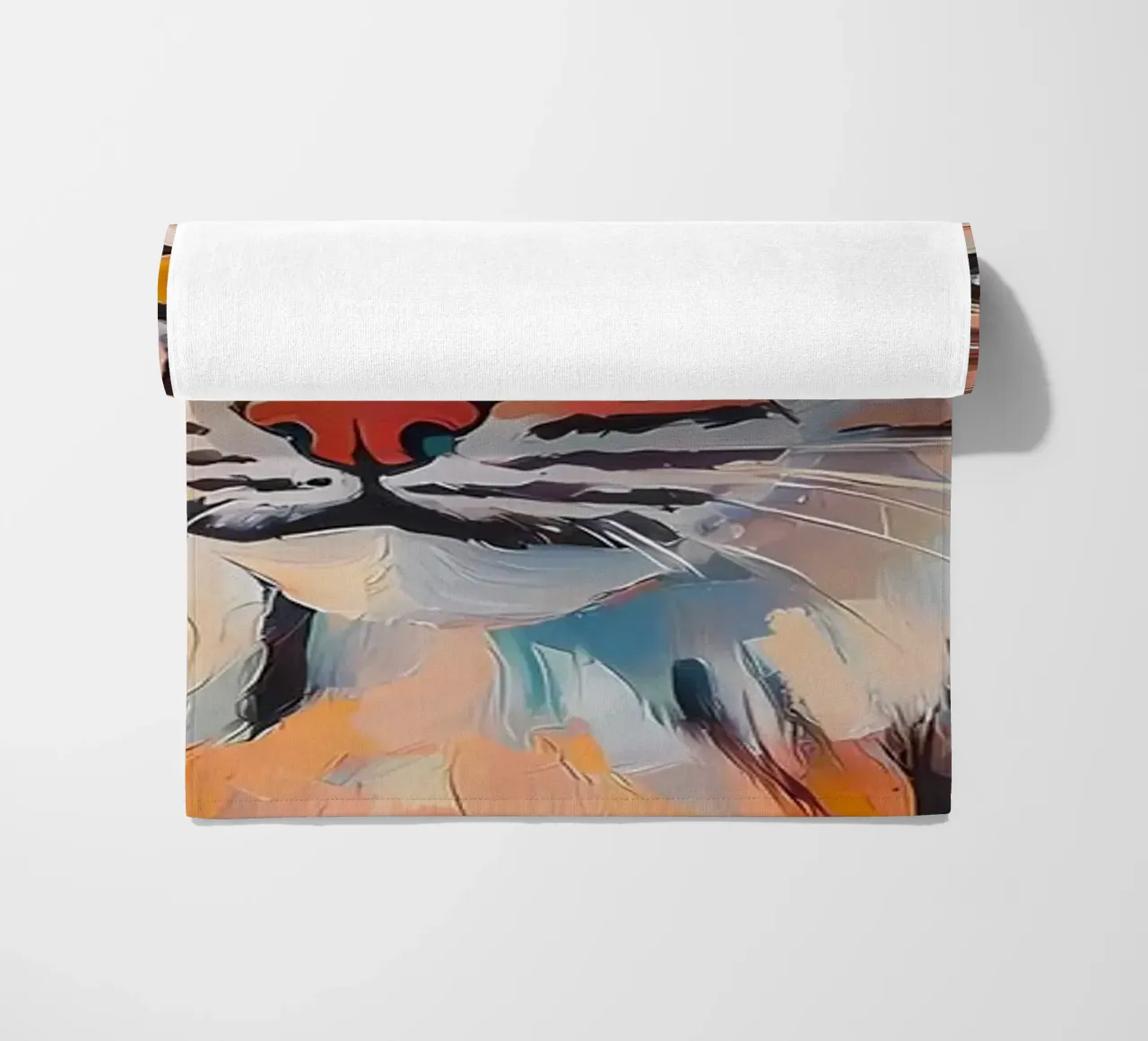 Luchs mit Toilettenpapier Strandtuch von Adrian Patel
