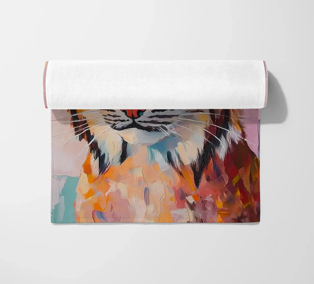 Luchs mit Toilettenpapier Strandtuch von Adrian Patel