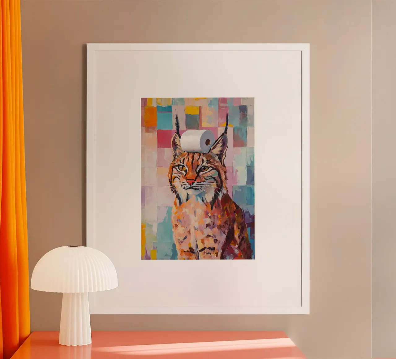 Luchs mit Toilettenpapier Poster von Adrian Patel