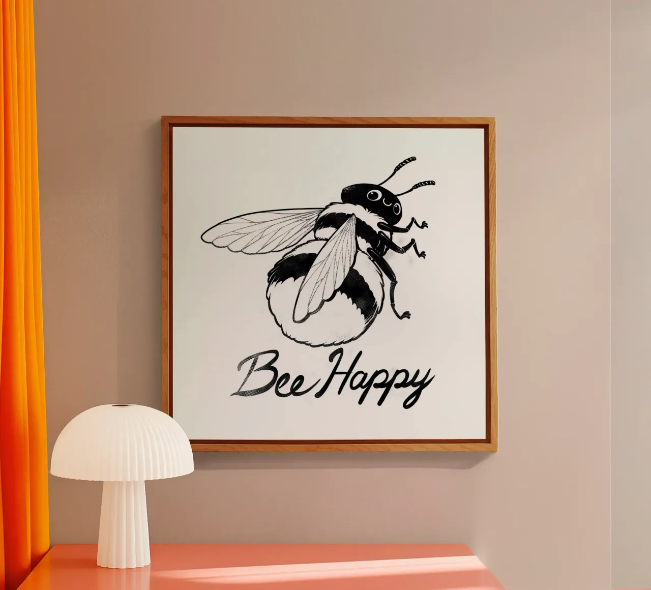 Bee Happy plexiglass da Tobe Fonseca