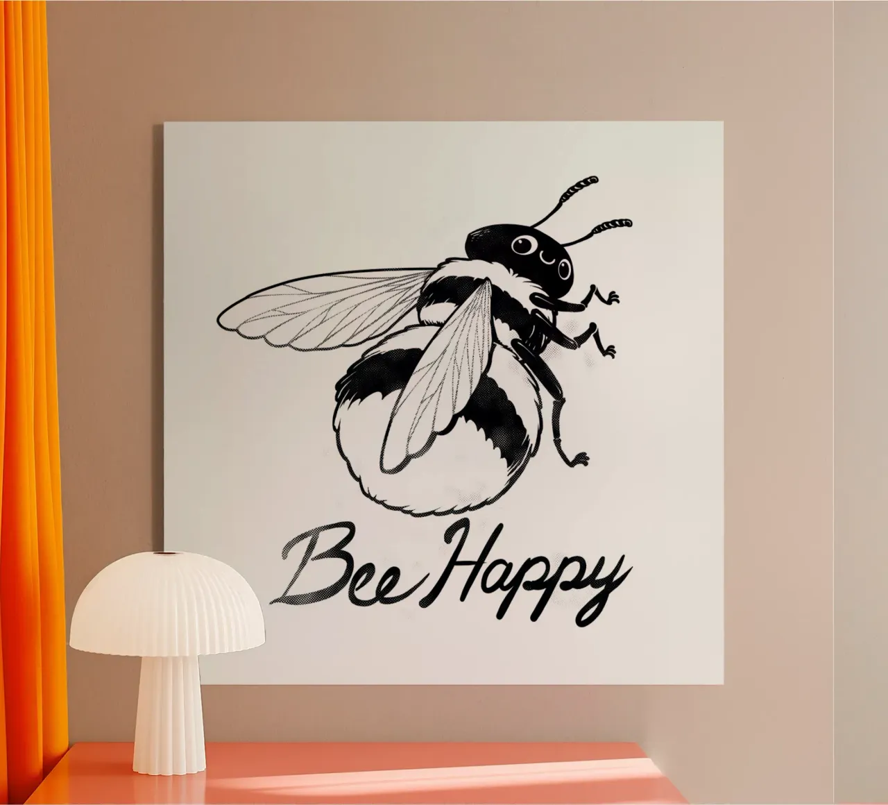 Bee Happy plexiglass da Tobe Fonseca