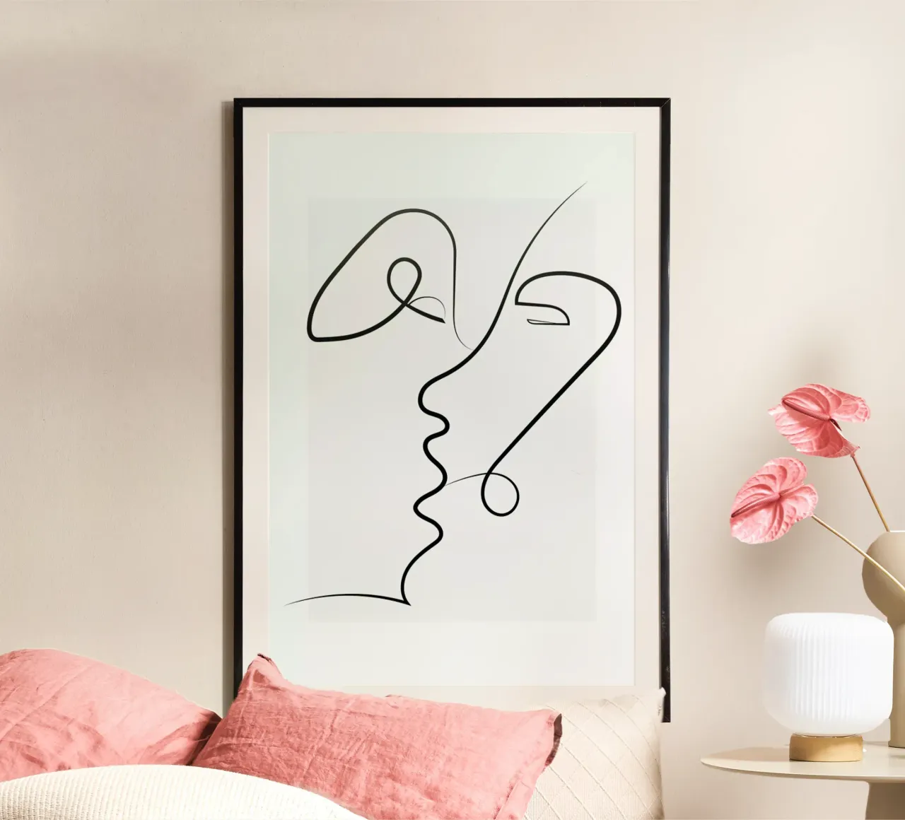 Kissed poster con telaio in plastica da Graphite