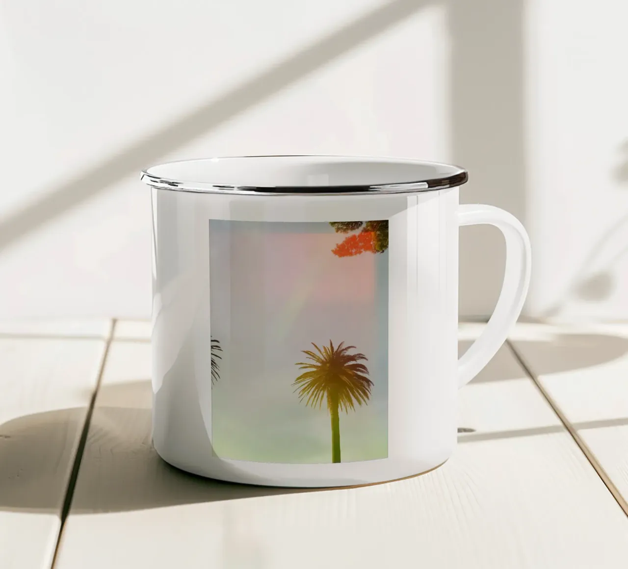 Palm Trees 55 enamel mug by Matthew Katz