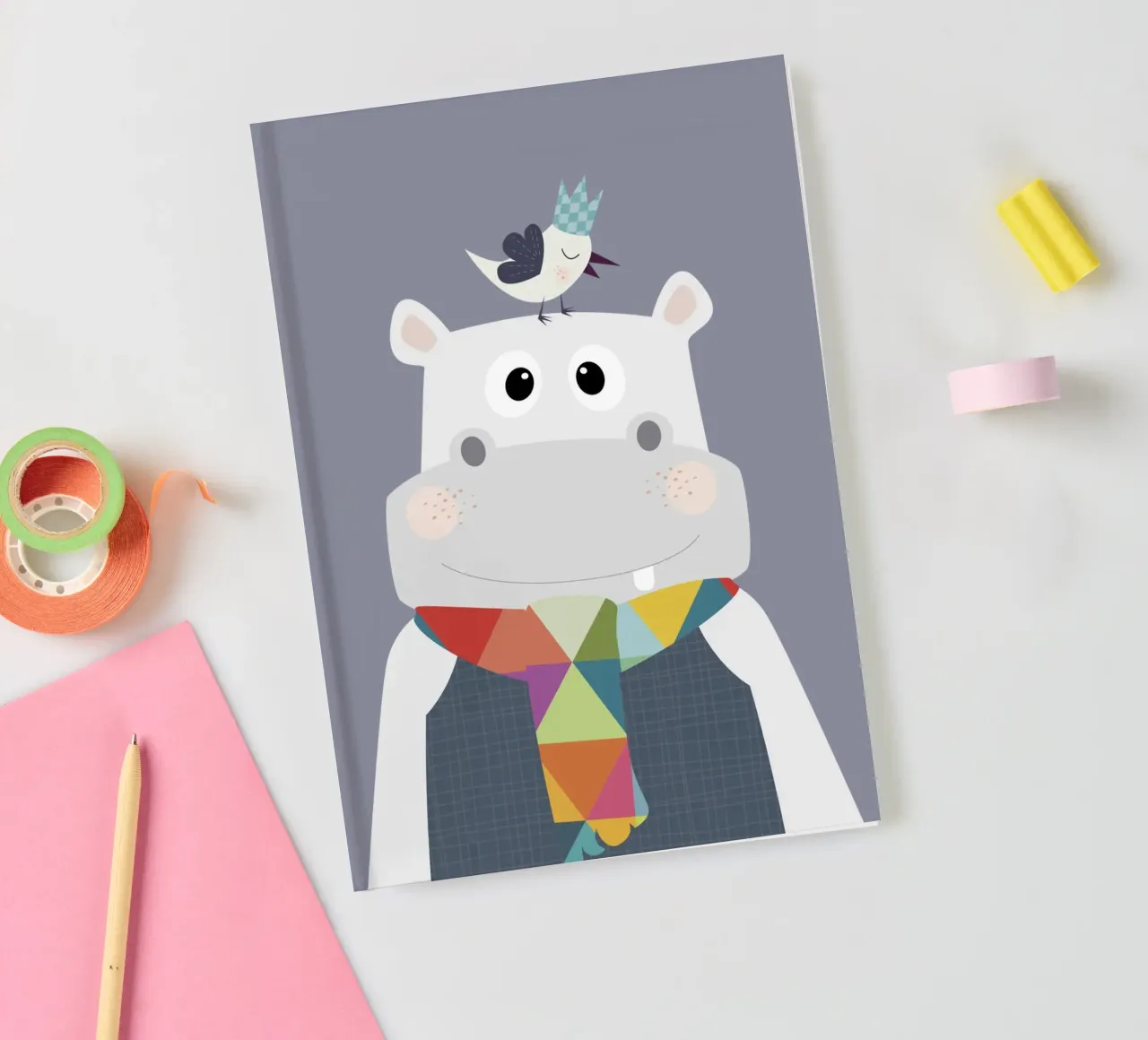 Hugo and the Happy Bird notebook by JaySan Studio