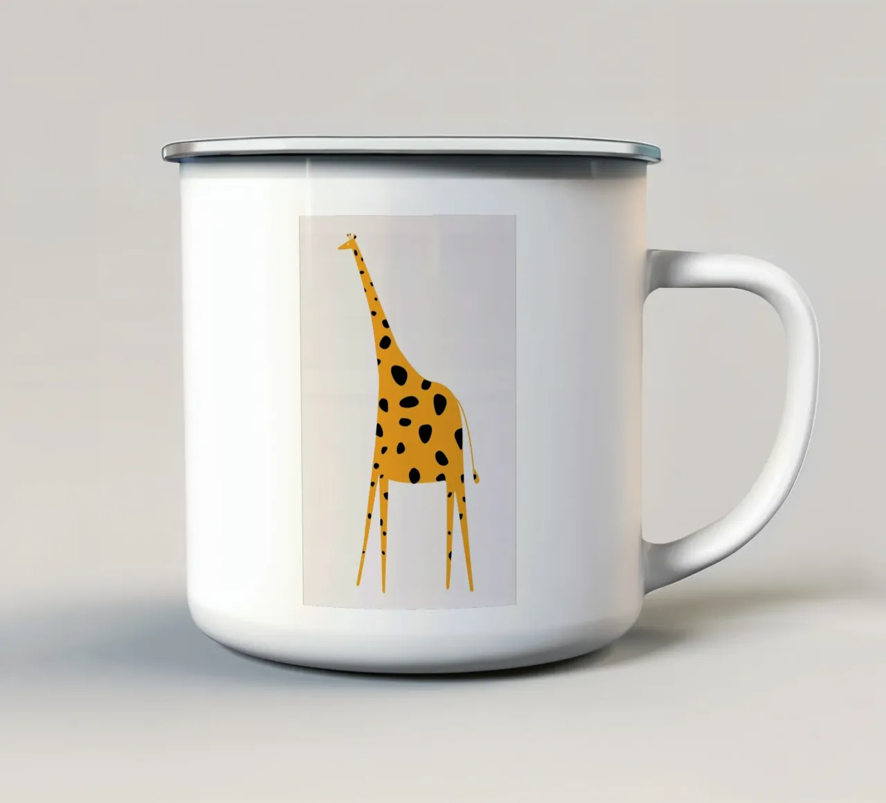 Cute Griraffe tazza in smalto da Kubistika