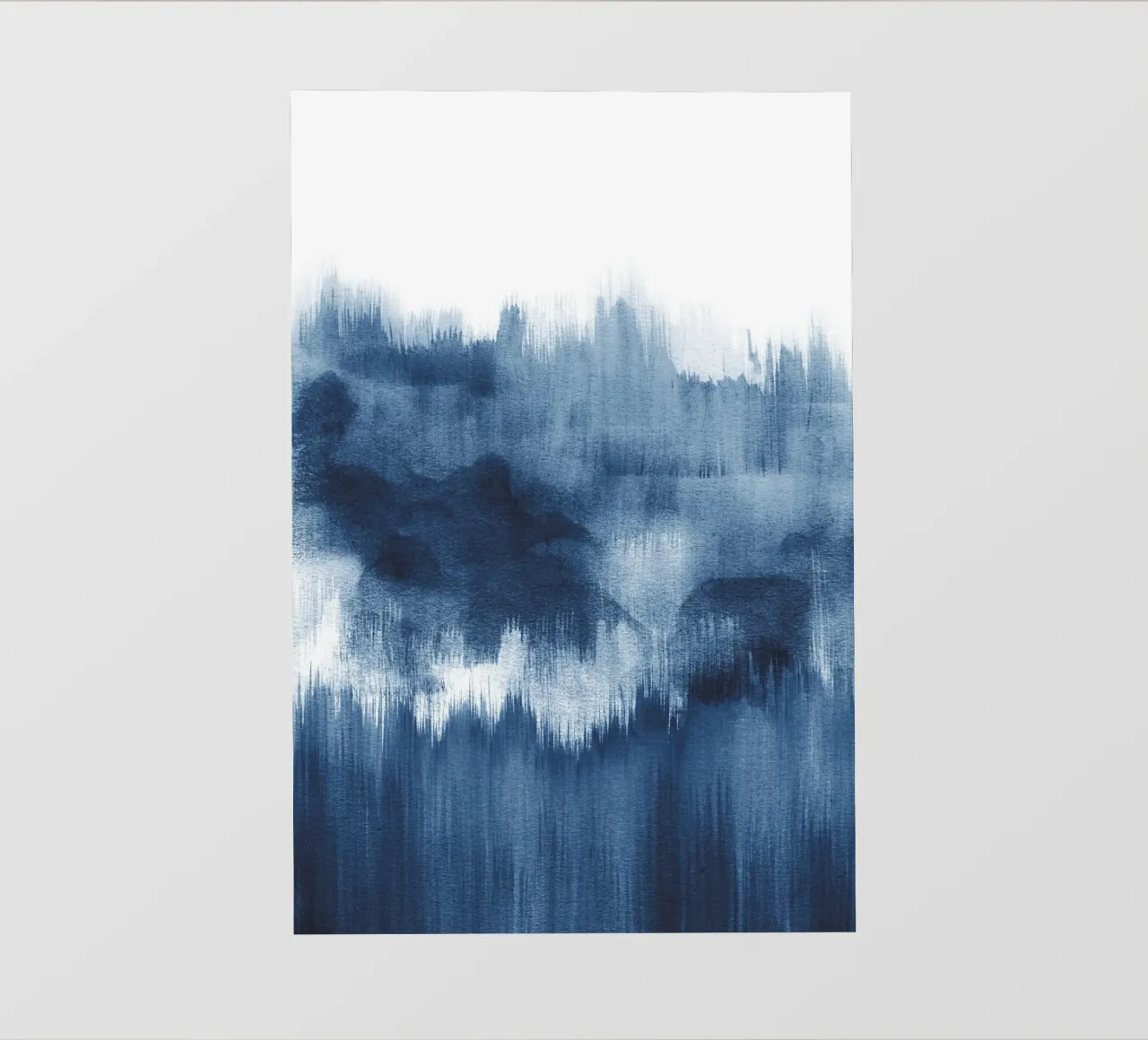 Pennellate di acquerello blu telo in pvc da NouveauPrints