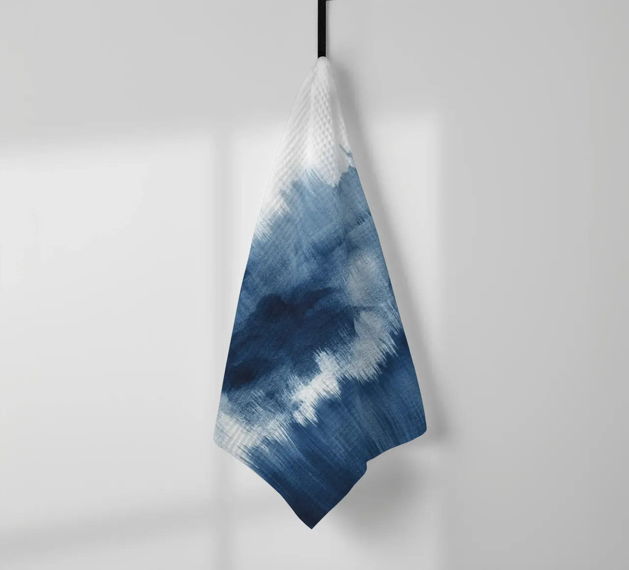 Pennellate di acquerello blu canovaccio da cucina da NouveauPrints