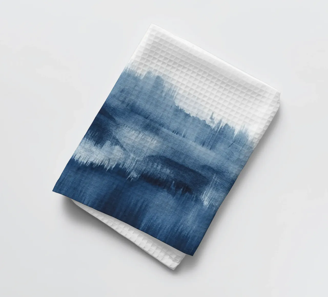 Pennellate di acquerello blu canovaccio da cucina da NouveauPrints