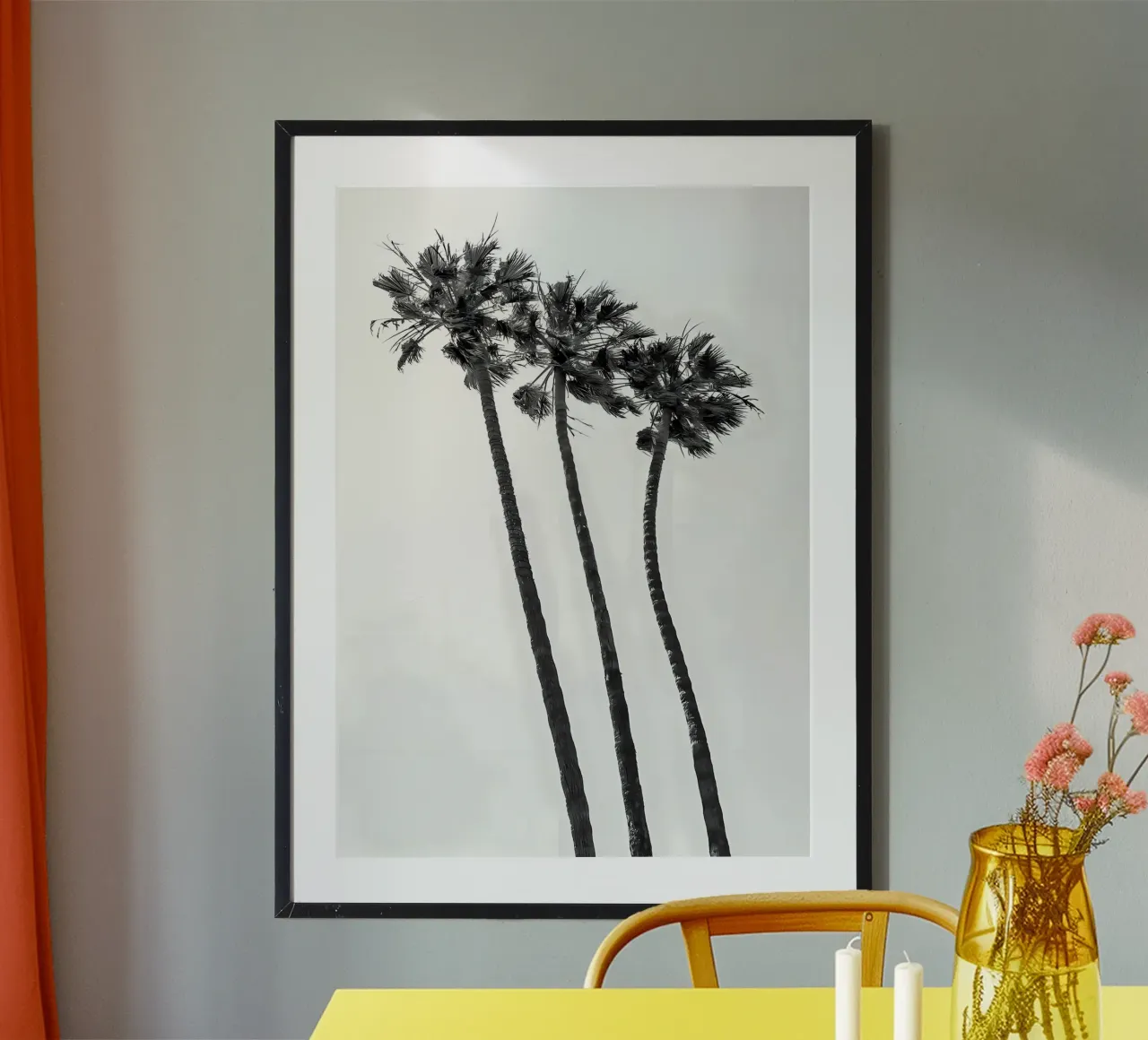 Minimalist Palm Trees hahnemühle by Matthew Katz