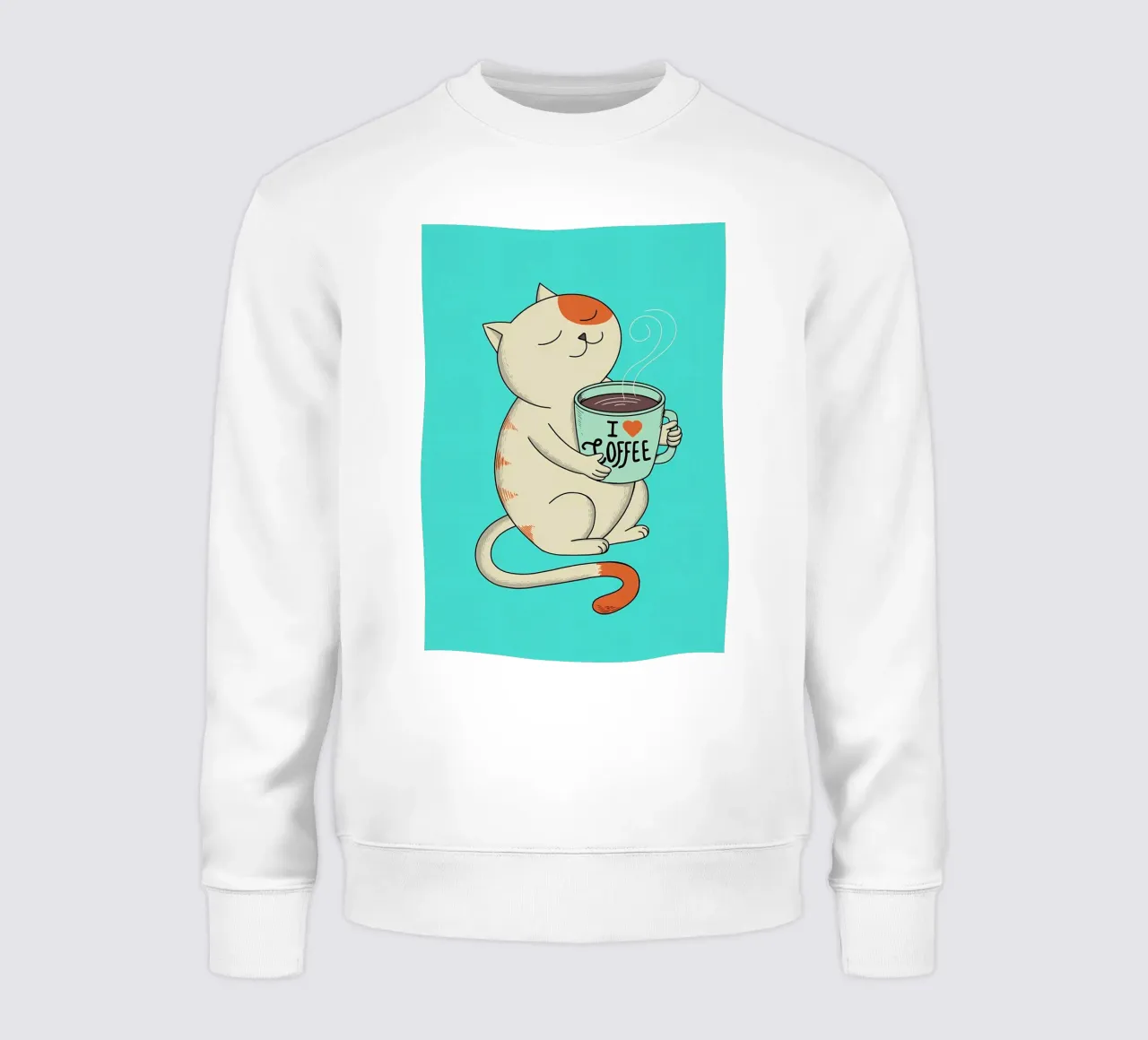 Katze und Kaffee Sweatshirt von Bartosz Powalka