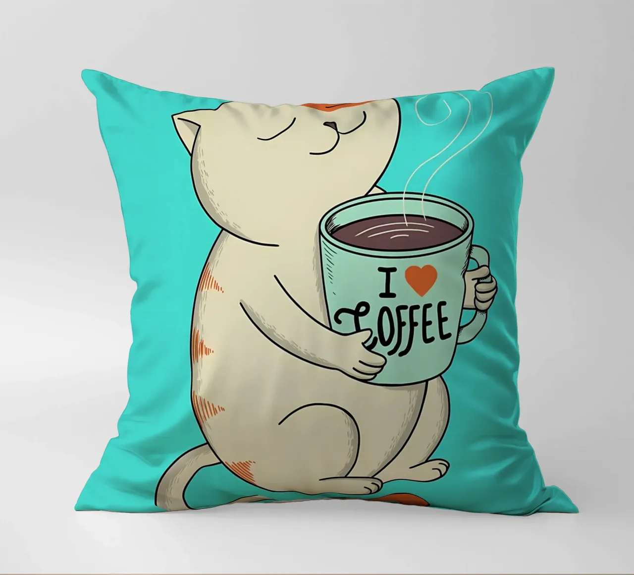 gatto e caffè cuscino da Bartosz Powalka