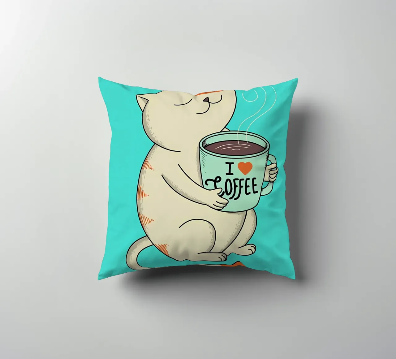 gatto e caffè cuscino da Bartosz Powalka
